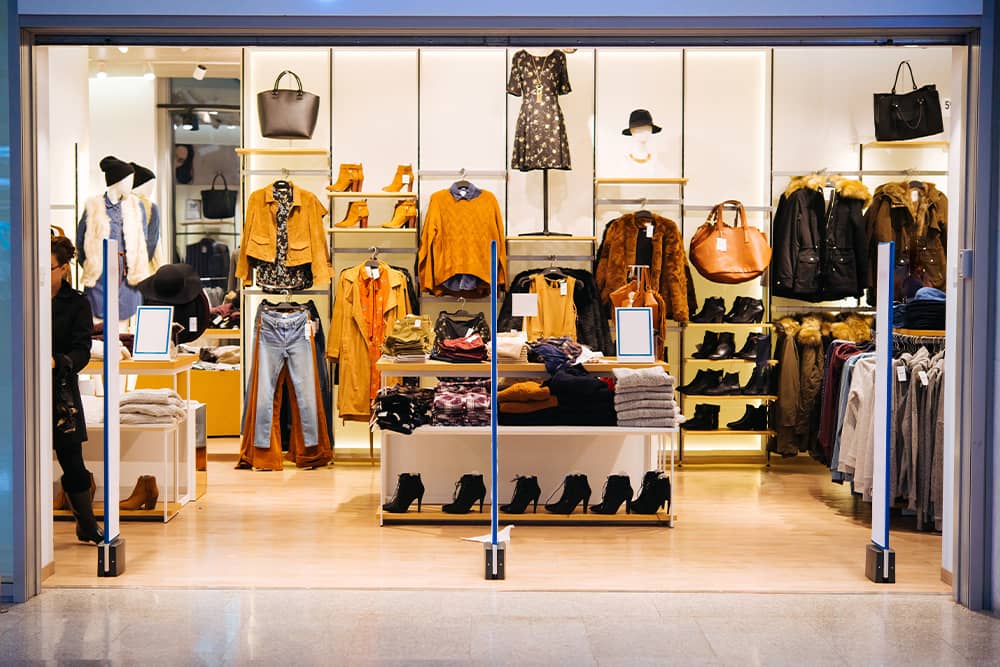 clothing store front