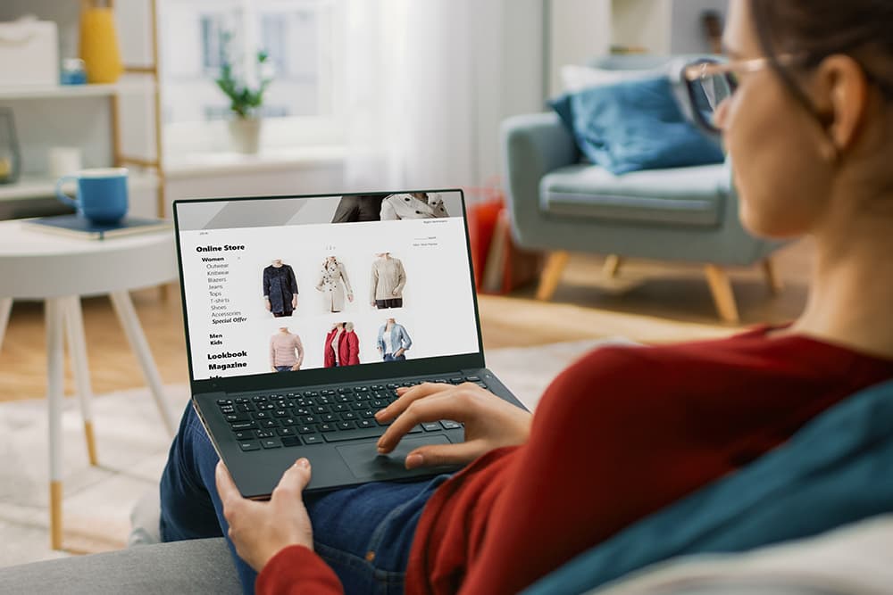 woman browsing ecommerce website
