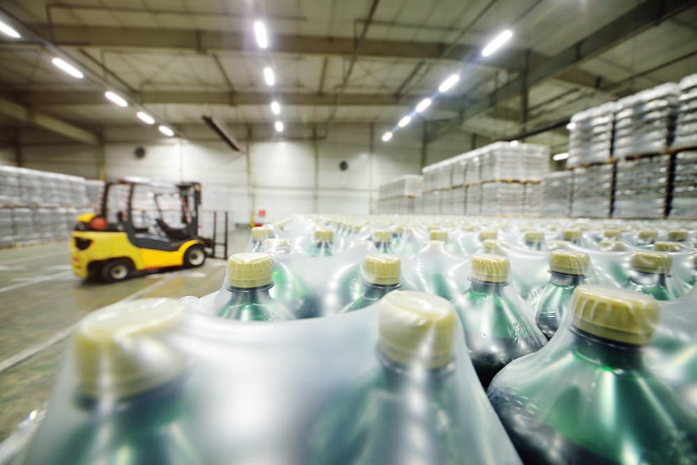 warehouse with beverages