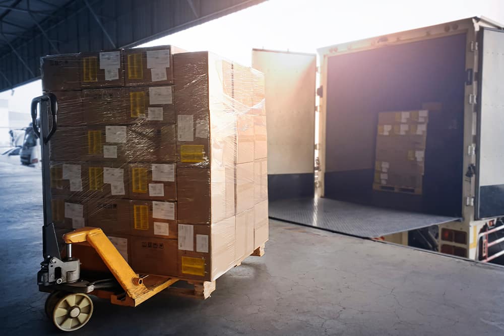 loading boxes onto truck