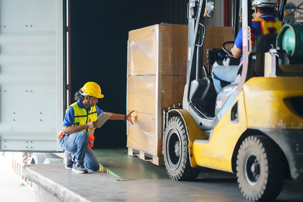 inspecting freight